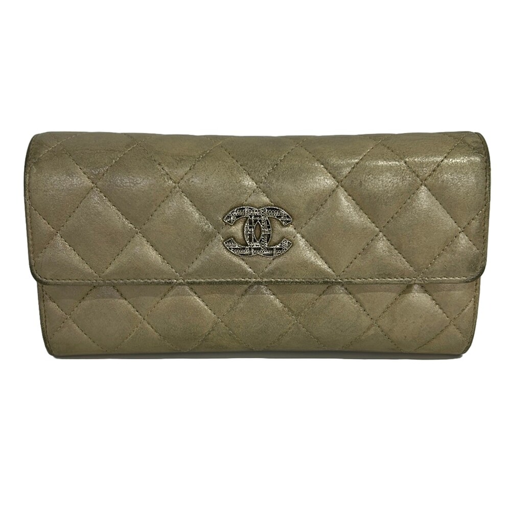 Chanel Matelasse Beige Leather Long #336572C65B